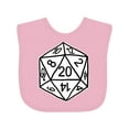 thumbnail image 1 of Inktastic 20 Sided White Dice Boys or Girls Baby Bib, 1 of 4