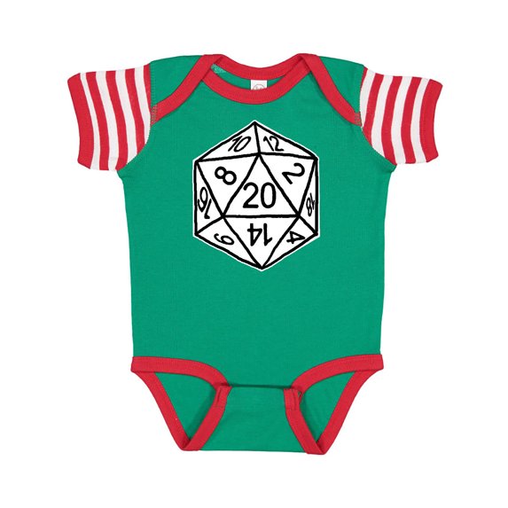 Inktastic 20 Sided White Dice Boys or Girls Baby Bodysuit