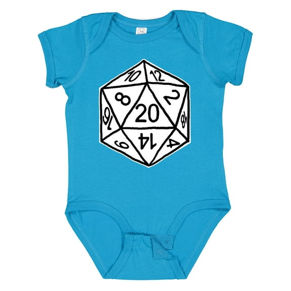 Inktastic 20 Sided White Dice Boys or Girls Baby Bodysuit