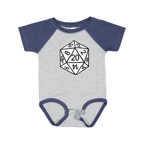 Inktastic 20 Sided White Dice Boys or Girls Baby Bodysuit