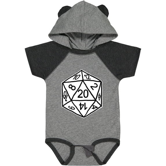 Inktastic 20 Sided White Dice Boys or Girls Baby Bodysuit