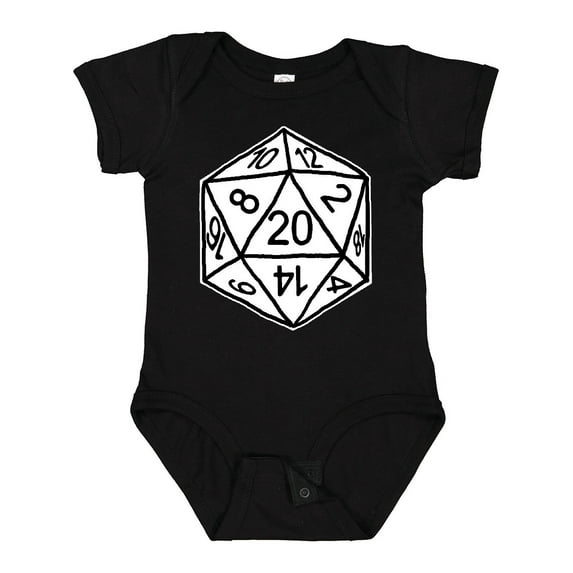 Inktastic 20 Sided White Dice Boys or Girls Baby Bodysuit