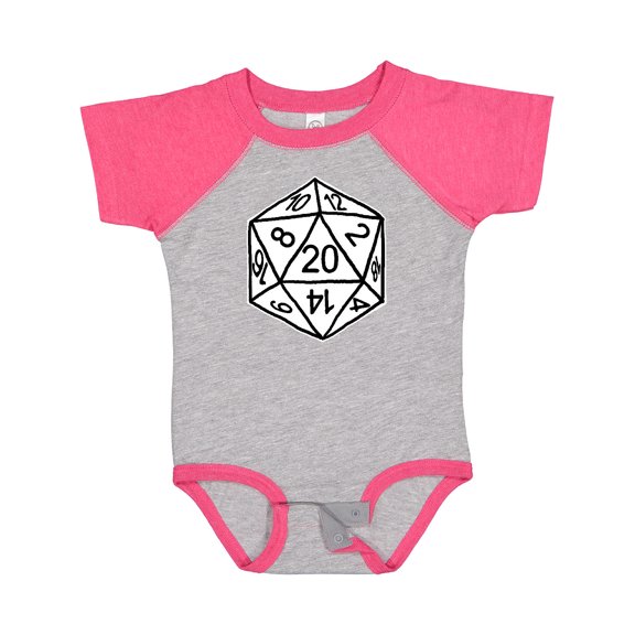 Inktastic 20 Sided White Dice Boys or Girls Baby Bodysuit
