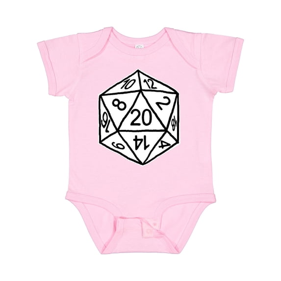 Inktastic 20 Sided White Dice Boys or Girls Baby Bodysuit