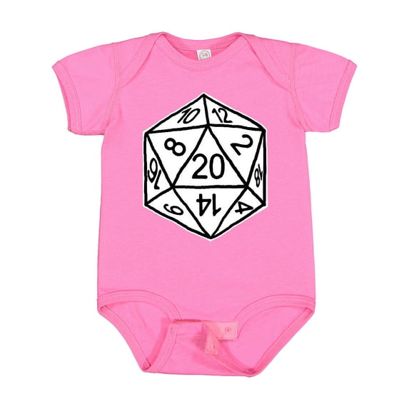 Inktastic 20 Sided White Dice Boys or Girls Baby Bodysuit