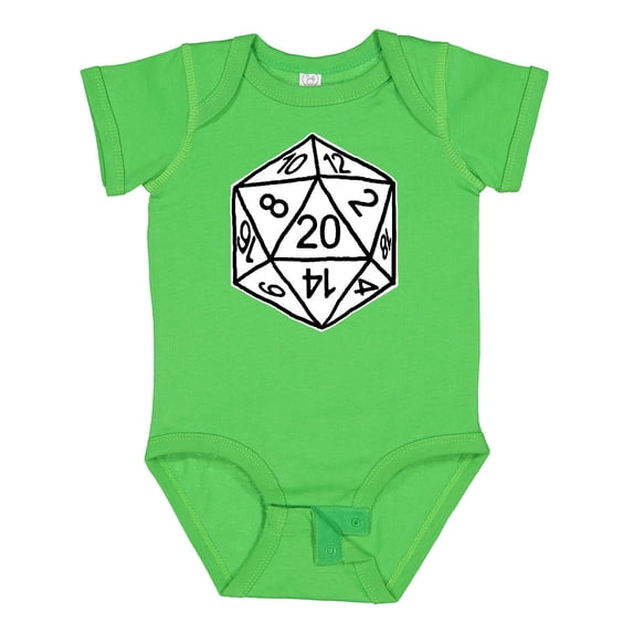 Inktastic 20 Sided White Dice Boys or Girls Baby Bodysuit