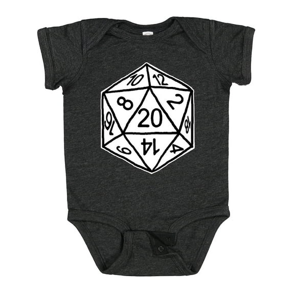 Inktastic 20 Sided White Dice Boys or Girls Baby Bodysuit