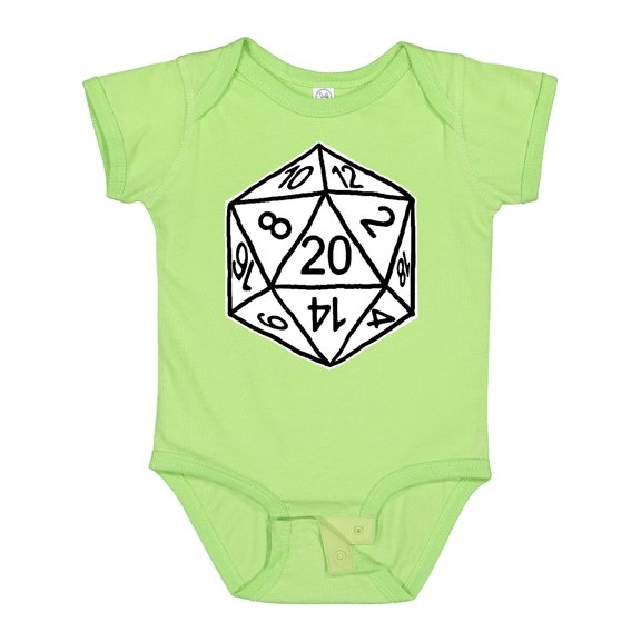 Inktastic 20 Sided White Dice Boys or Girls Baby Bodysuit