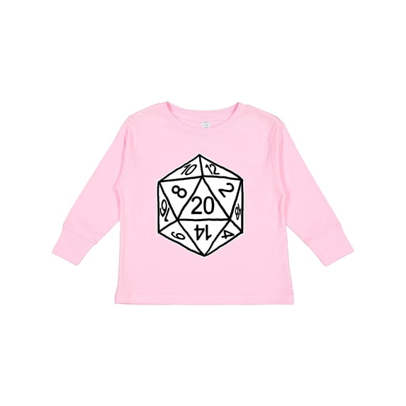 Inktastic 20 Sided White Dice Boys or Girls Long Sleeve Toddler T-Shirt