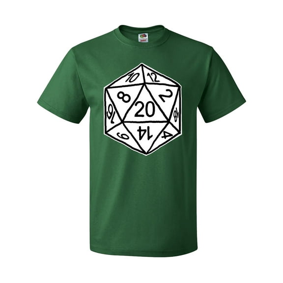 Inktastic 20 Sided White Dice T-Shirt