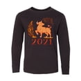 thumbnail image 1 of Inktastic 2021 Chinese New Year Ox Long Sleeve Youth T-Shirt, 1 of 5