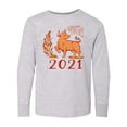 thumbnail image 1 of Inktastic 2021 Chinese New Year Ox Long Sleeve Youth T-Shirt, 1 of 5