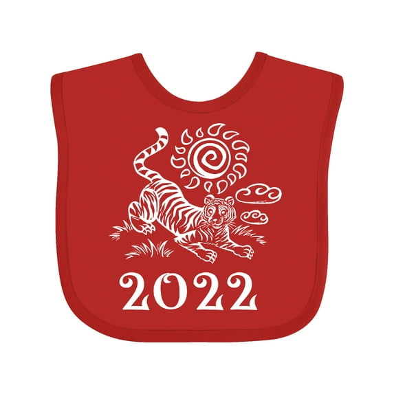 Inktastic 2022 Chinese New Year Tiger Boys or Girls Baby Bib