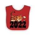 thumbnail image 1 of Inktastic 2022 Year of the Tiger Boys or Girls Baby Bib, 1 of 4