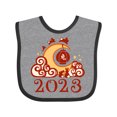 thumbnail image 1 of Inktastic 2023 Chinese New Year Rabbit Boys or Girls Baby Bib, 1 of 4