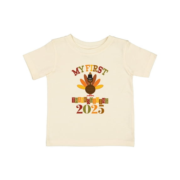 Inktastic 2025 Babys 1st Thanksgiving Boys or Girls Baby T-Shirt
