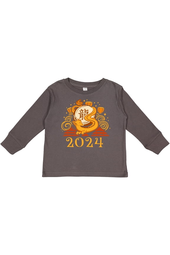 2024 Chinese New Year Dragon Boys or Girls Long Sleeve Toddler T-Shirt