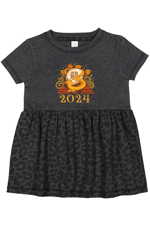 2024 Chinese New Year Dragon Girls Baby Dress