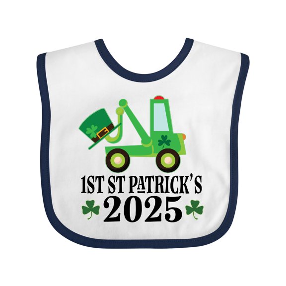 Inktastic 2025 Babys First St Patricks Day Truck Boys Baby Bib