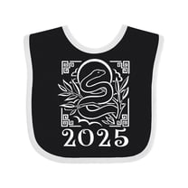 Inktastic 2025 Chinese New Year Snake Boys or Girls Baby Bib