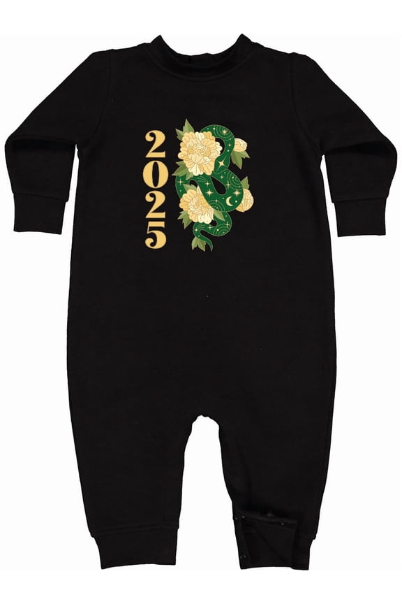 2025 Year of the Snake Chinese New Years Baby Fleece Romper