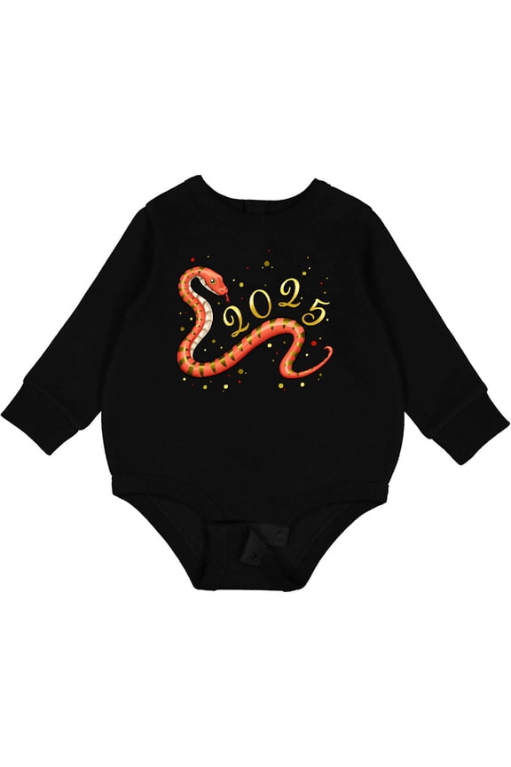 2025 Year of the Snake New Year Snake Baby Fleece Bodysuit
