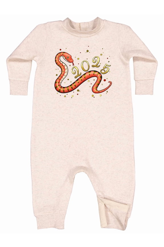 2025 Year of the Snake New Year Snake Baby Fleece Romper