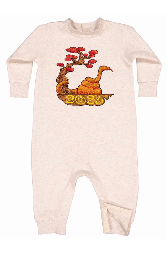 2025 Year of the Snake New Years Baby Fleece Romper