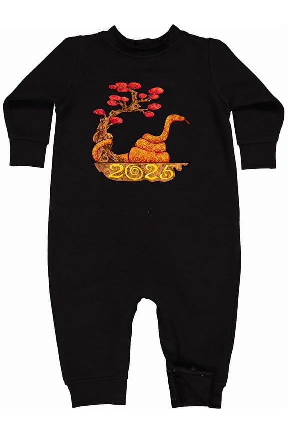 2025 Year of the Snake New Years Baby Fleece Romper