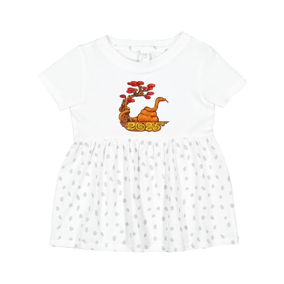 Inktastic 2025 Year of the Snake New Years Girls Baby Dress