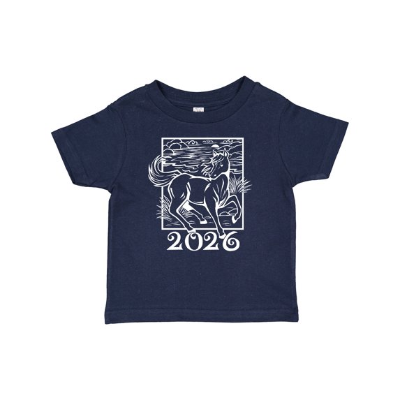 Inktastic 2026 Chinese New Year Horse Boys or Girls Baby T-Shirt