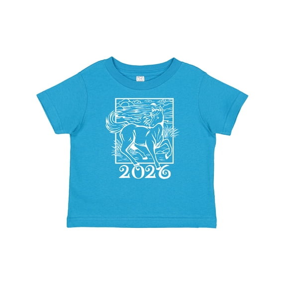 Inktastic 2026 Chinese New Year Horse Boys or Girls Baby T-Shirt