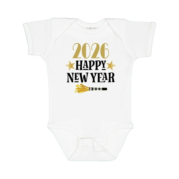 Inktastic 2026 Happy New Year Boys or Girls Baby Bodysuit