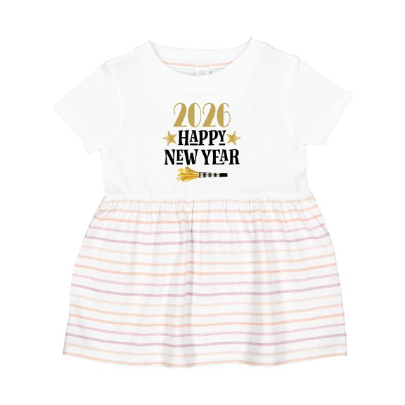 Inktastic 2026 Happy New Year Girls Baby Dress