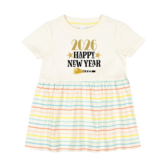 Inktastic 2026 Happy New Year Girls Baby Dress