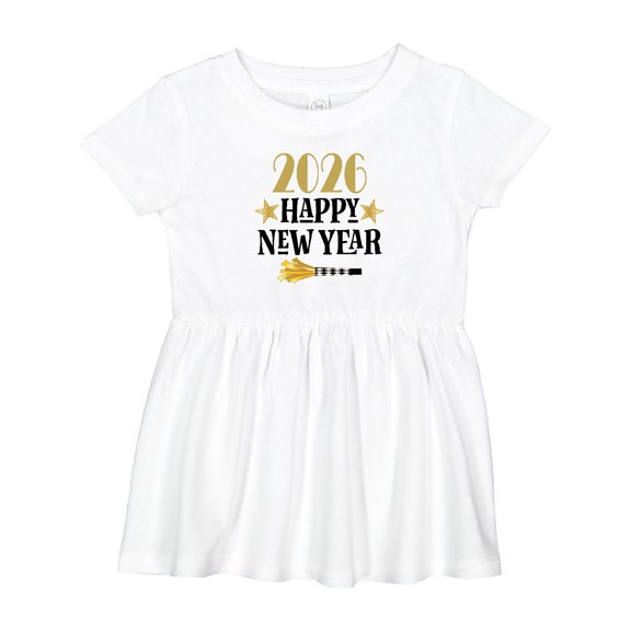 Inktastic 2026 Happy New Year Girls Baby Dress