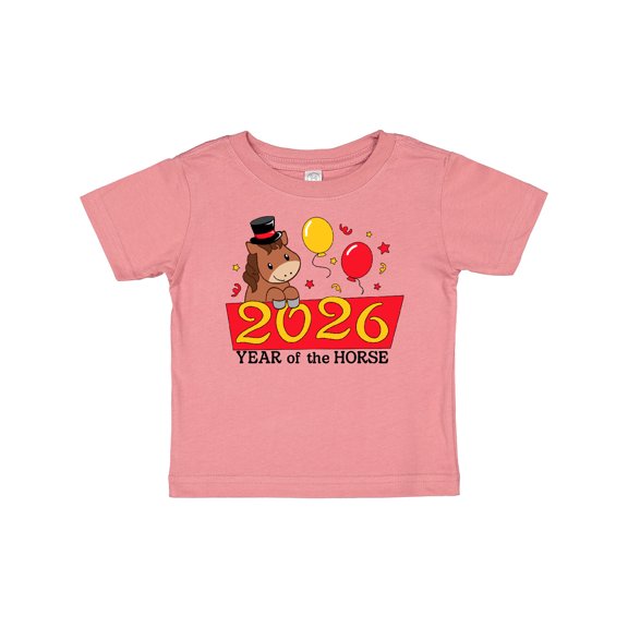 Inktastic 2026 Year of the Horse Cute Horse Boys or Girls Baby T-Shirt