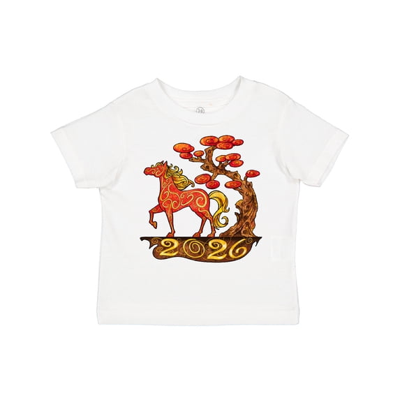 Inktastic 2026 Year of the Horse Happy New Year's Boys or Girls Toddler T-Shirt