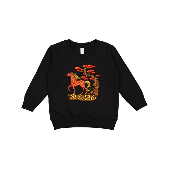 Inktastic 2026 Year of the Horse Happy New Year's Toddler Sweatshirt