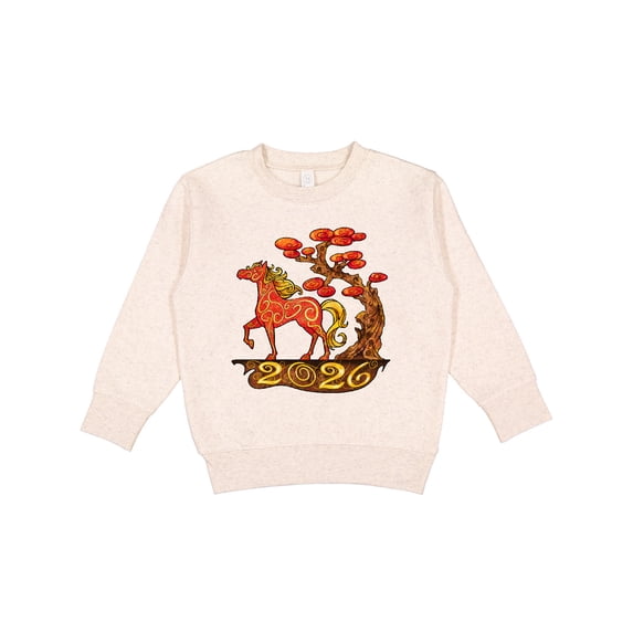 Inktastic 2026 Year of the Horse Happy New Year's Toddler Sweatshirt