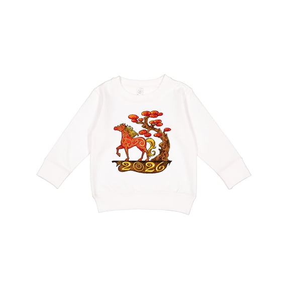 Inktastic 2026 Year of the Horse Happy New Year's Toddler Sweatshirt