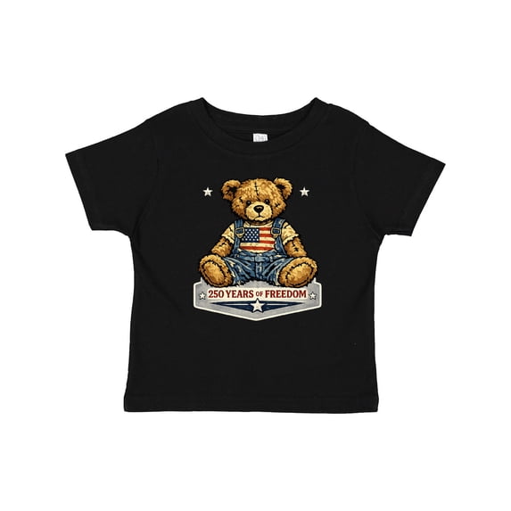 Inktastic 250 Years of Freedom Patriotic Teddy Bear Boys or Girls Baby T-Shirt