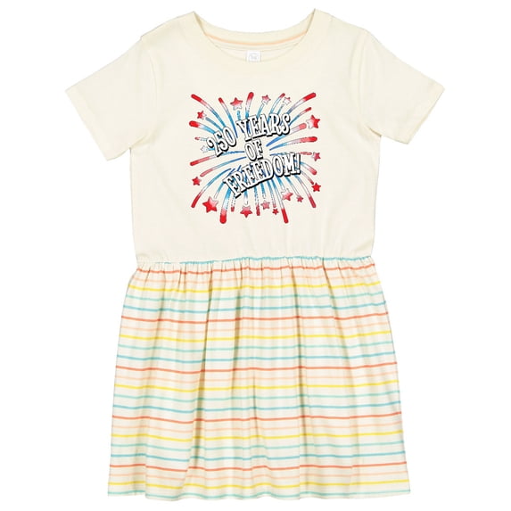 Inktastic 250 Years of Freedom-usa Fourth of July Fireworks Girls Toddler Dress