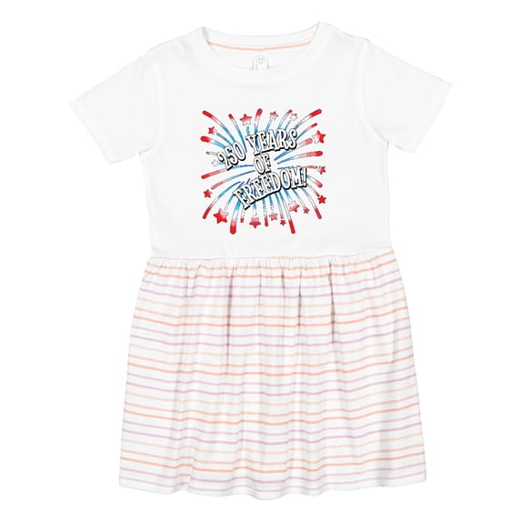 Inktastic 250 Years of Freedom-usa Fourth of July Fireworks Girls Toddler Dress