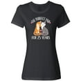 thumbnail image 1 of Inktastic 25th Anniversary Gift Cat Couples Women's T-Shirt, 1 of 5