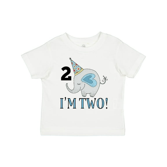 Inktastic 2nd Birthday 2 Year Old Elephant Boys or Girls Toddler T-Shirt