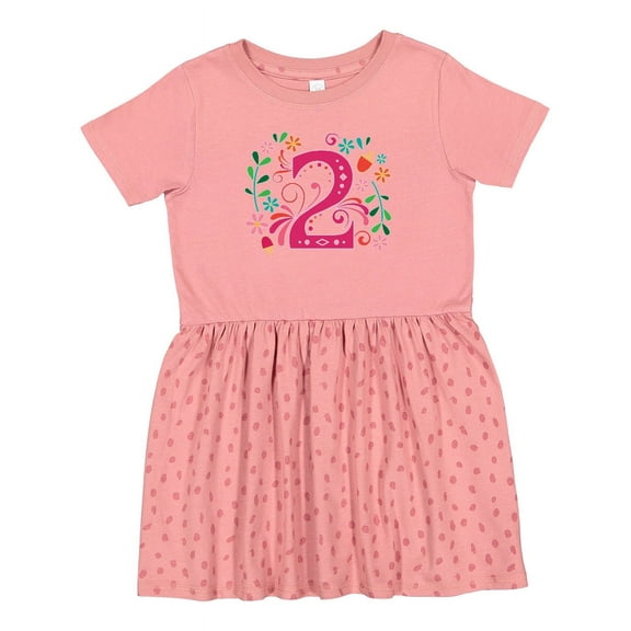 Inktastic 2nd Birthday 2 Year Old Girls Girls Toddler Dress