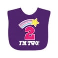 thumbnail image 1 of Inktastic 2nd Birthday 2 Year Old Girls Rainbow Star Girls Baby Bib, 1 of 4
