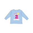 thumbnail image 1 of Inktastic 2nd Birthday 2 Year Old Girls Rainbow Star Girls Long Sleeve Toddler T-Shirt, 1 of 5