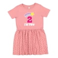 thumbnail image 1 of Inktastic 2nd Birthday 2 Year Old Girls Rainbow Star Girls Toddler Dress, 1 of 5